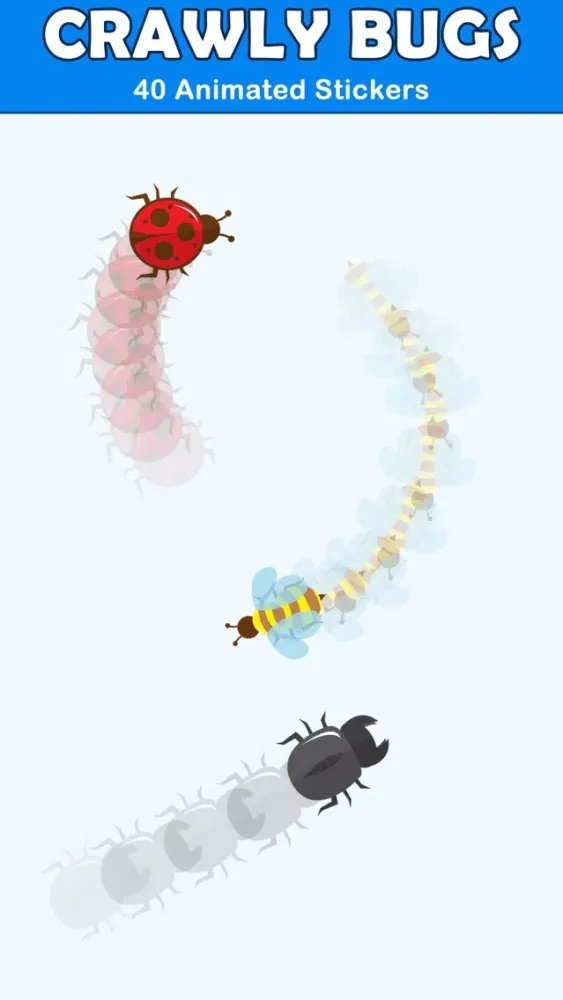 Ảnh chụp màn hình của Crawly Bugs Animated Stickers
