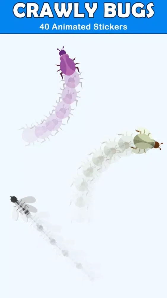 Ảnh chụp màn hình của Crawly Bugs Animated Stickers