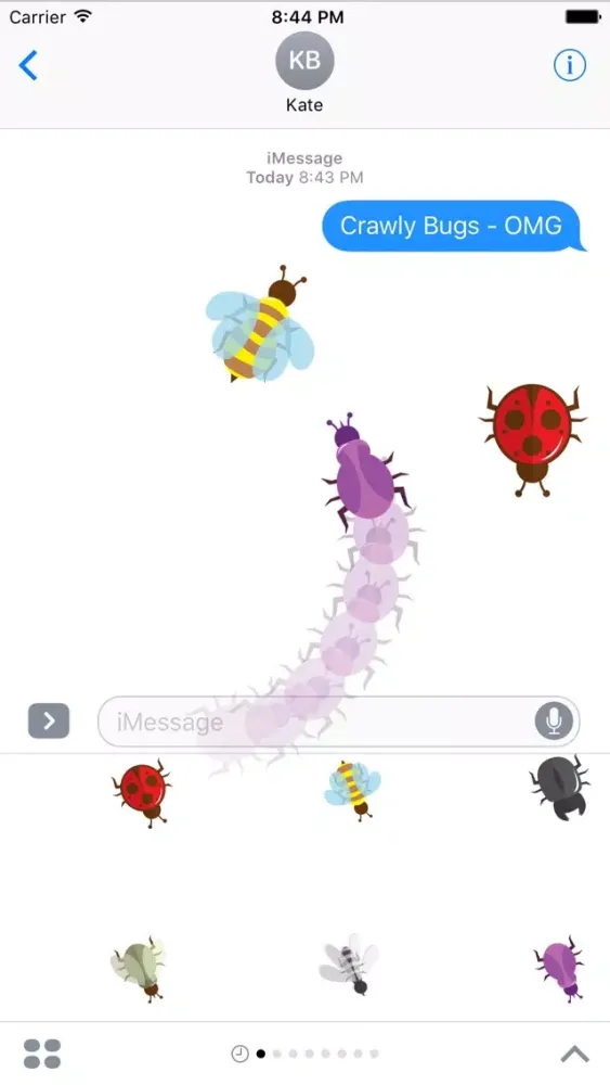 Ảnh chụp màn hình của Crawly Bugs Animated Stickers