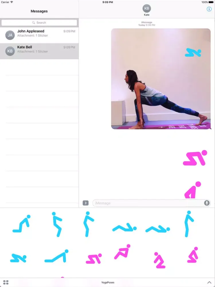 Capturas de tela do Yoga Poses Animated Stickers iPad 
