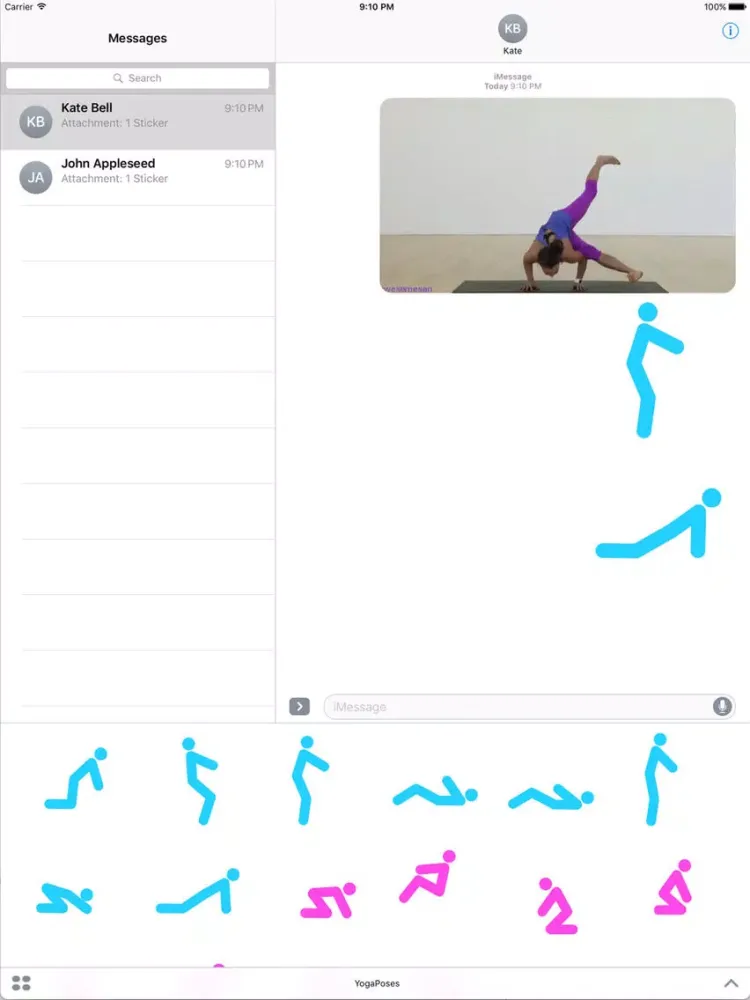 Capturas de tela do Yoga Poses Animated Stickers iPad 