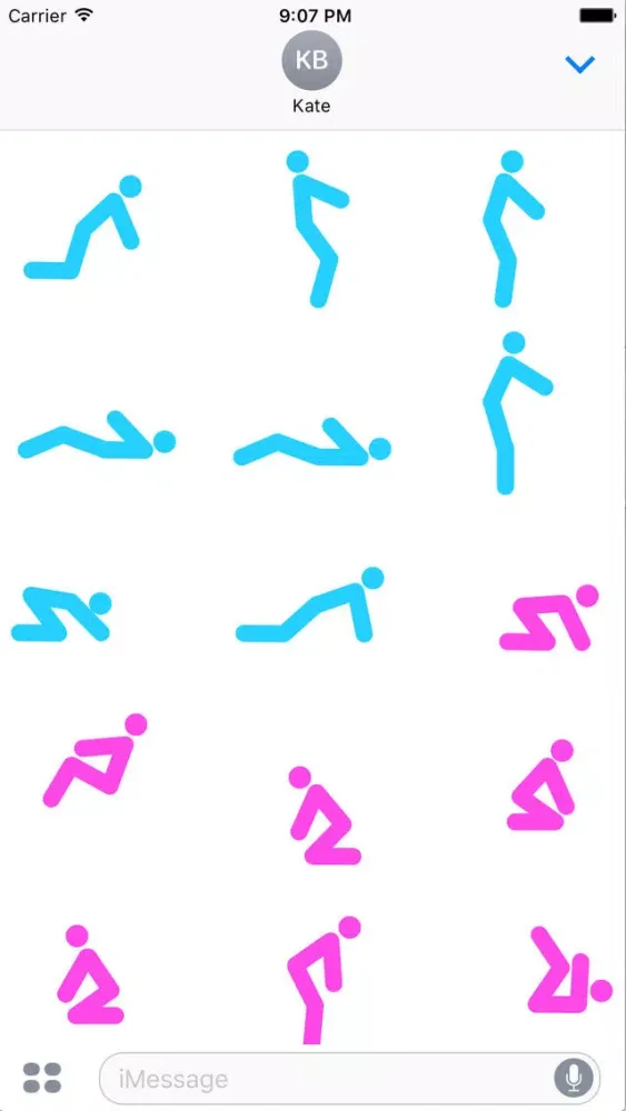 Capturas de tela do Yoga Poses Animated Stickers