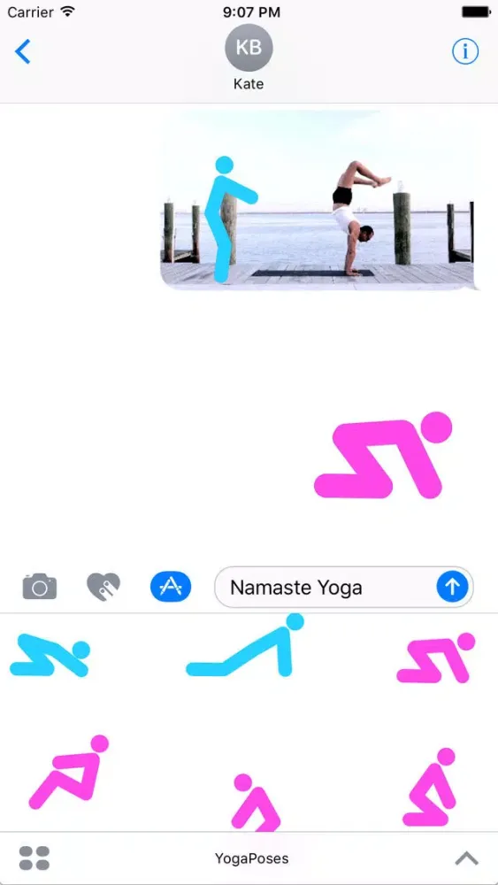 Capturas de tela do Yoga Poses Animated Stickers