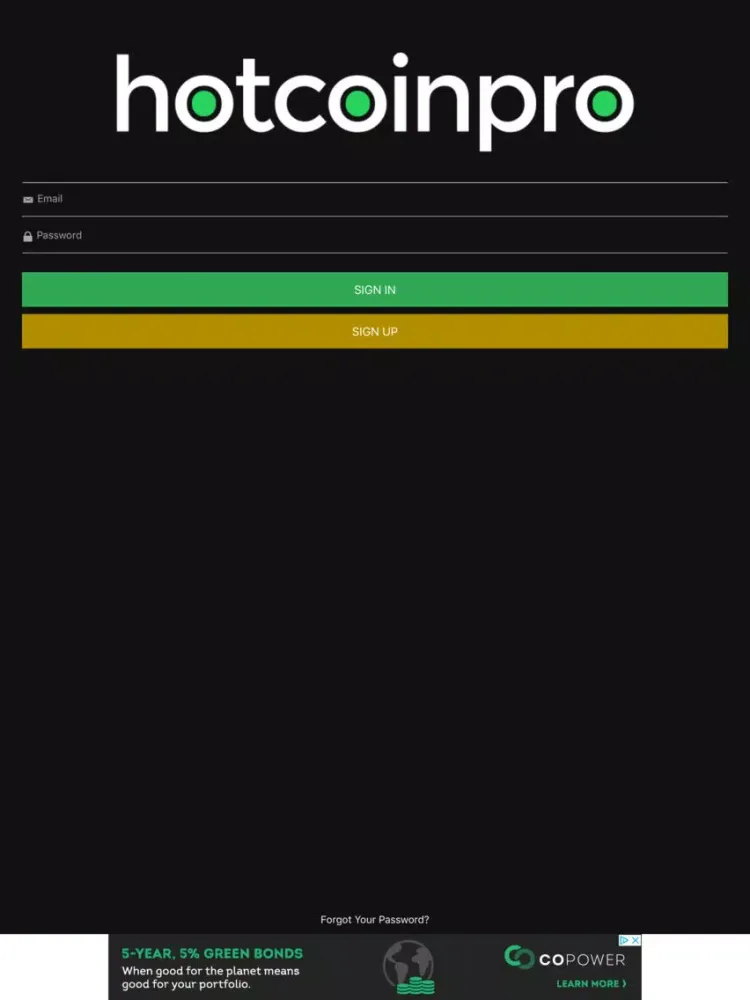 Скриншоты HotCoinPro iPad 