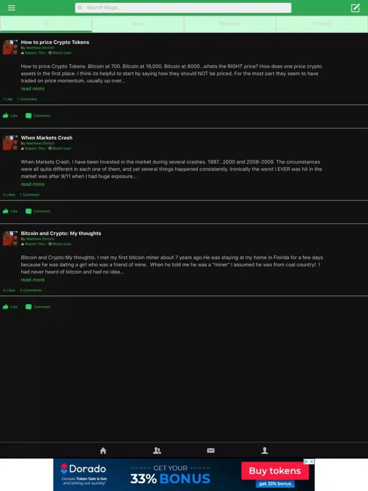 Скриншоты HotCoinPro iPad 