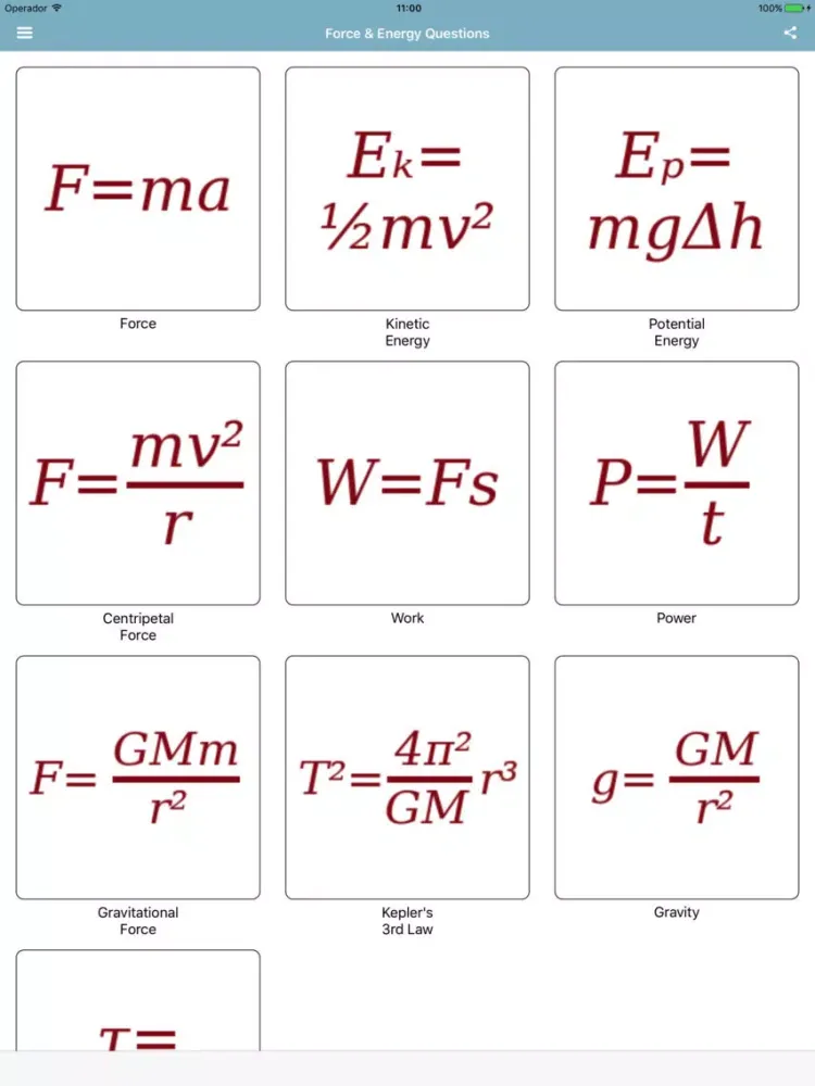 Force & Energy Questions iPad  스크린샷