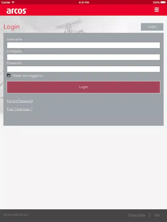 ARCOS App iPad  スクリーンショット