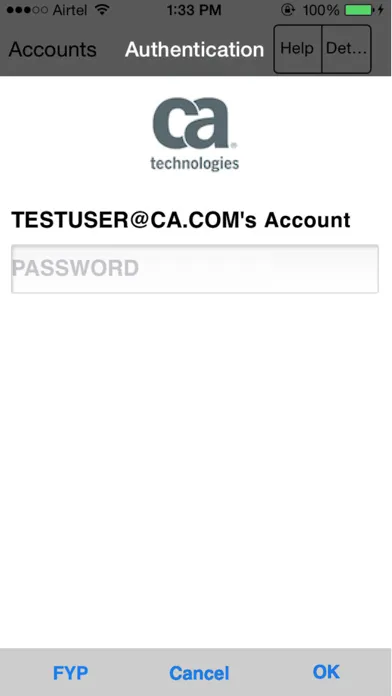 Capturas de pantalla de CA Auth ID