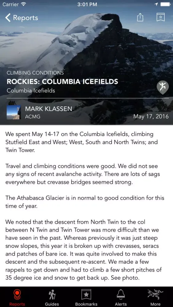 Capturas de pantalla de Mountain Conditions Report
