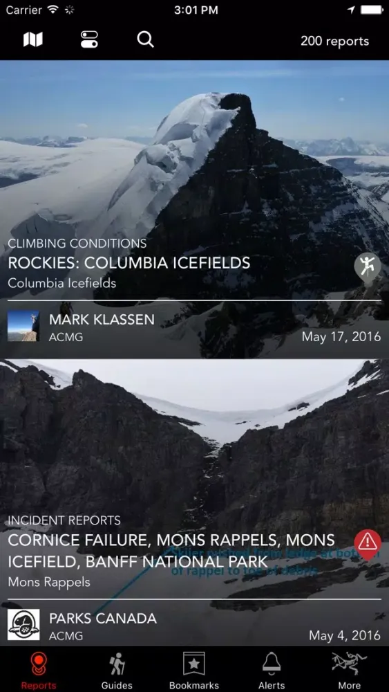 Capturas de pantalla de Mountain Conditions Report