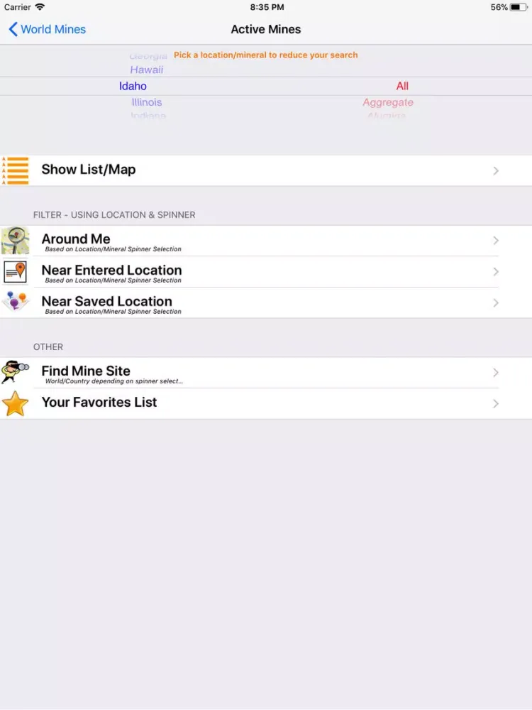 World Mines Mineral Resources iPad 應用截圖
