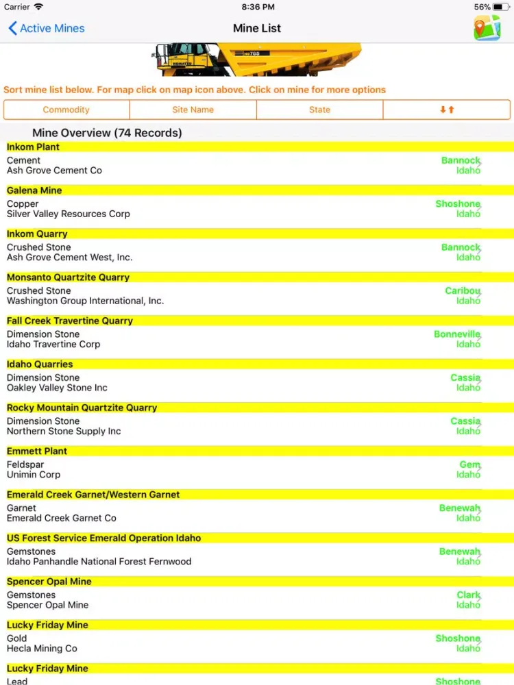 World Mines Mineral Resources iPad 應用截圖
