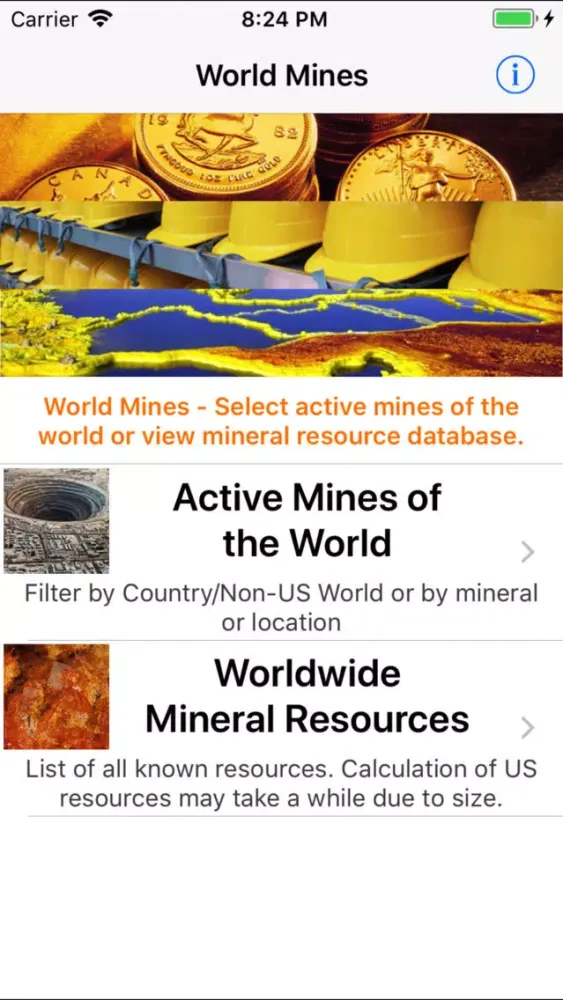 World Mines Mineral Resources應用截圖