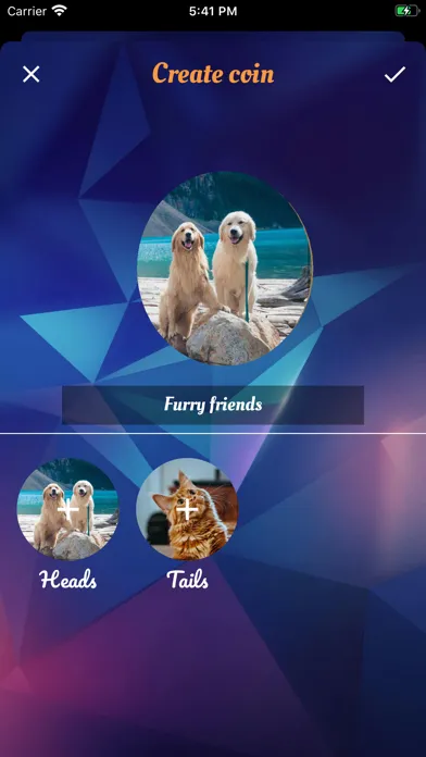 Heads & Tails app Screenshots