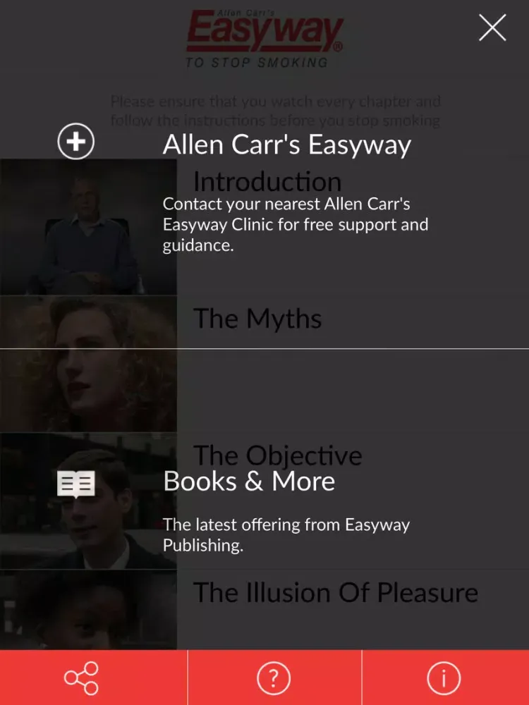 Capturas de tela do Allen Carr's Easy Way to Stop Smoking [Video Edition] iPad 