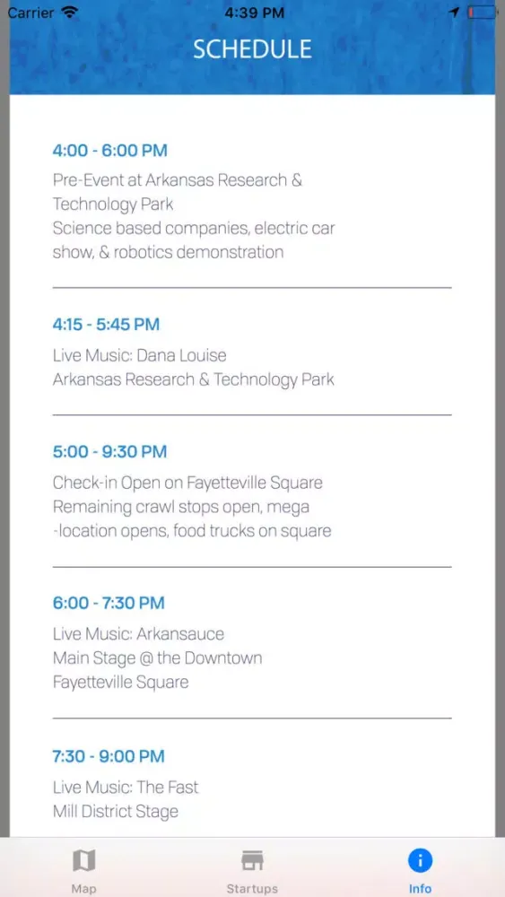 ภาพหน้าจอของ AR Startup Crawl