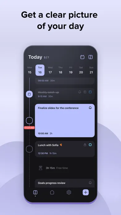 ภาพหน้าจอของ Time Blocking Schedule: Arcush