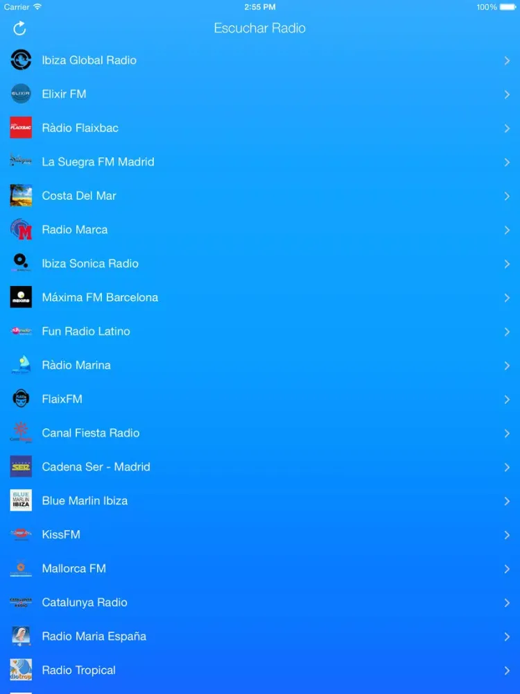 Capturas de pantalla de Escuchar Radio iPad 