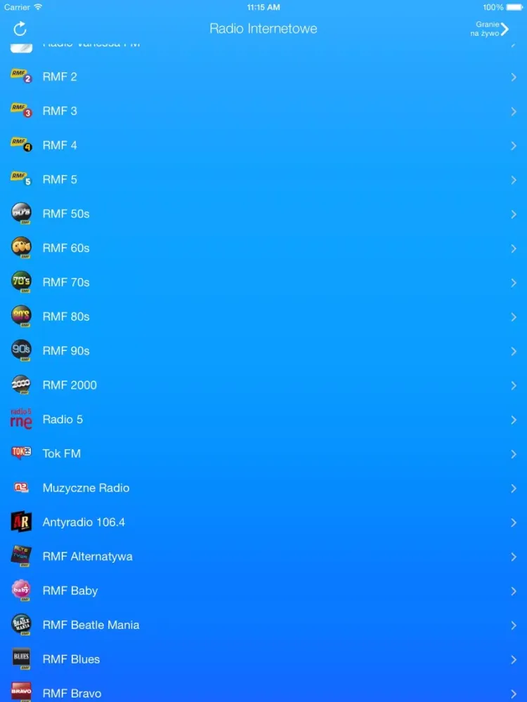 Capturas de pantalla de Radio Internetowe iPad 