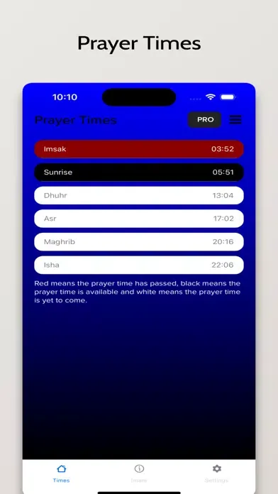 Capturas de tela do Prayer Times With AI Imam