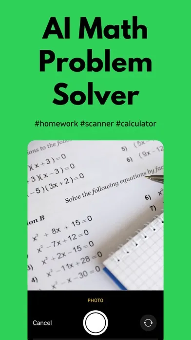 AI Math Problem Solver: Photo Screenshots