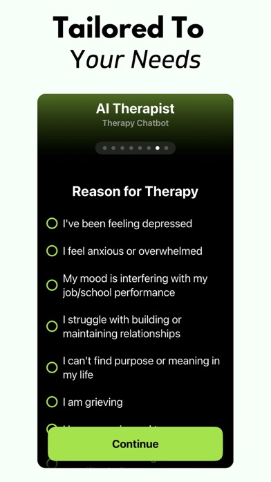Tangkapan skrin AI Therapist: Therapy Chatbot