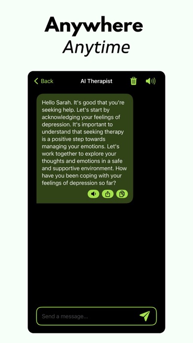 Tangkapan skrin AI Therapist: Therapy Chatbot