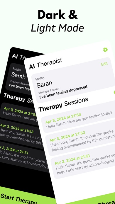 Tangkapan skrin AI Therapist: Therapy Chatbot
