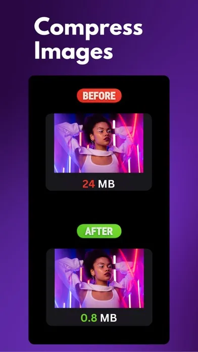 Screenshot di Image Compressor+