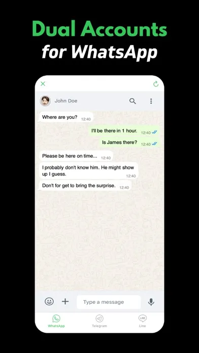 Tangkapan skrin Messenger for WhatsApp: Duo