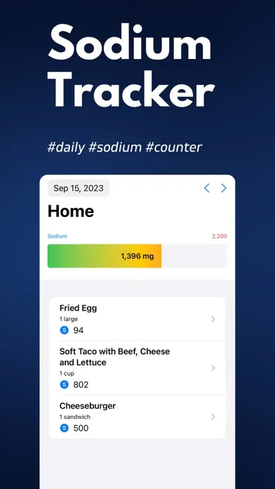 Sodium Tracker+ Screenshots