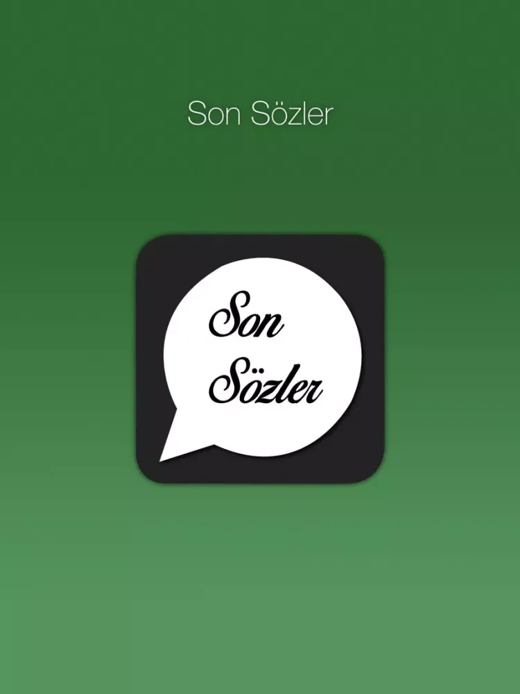 Captures d'écran de Son Sözler iPad 