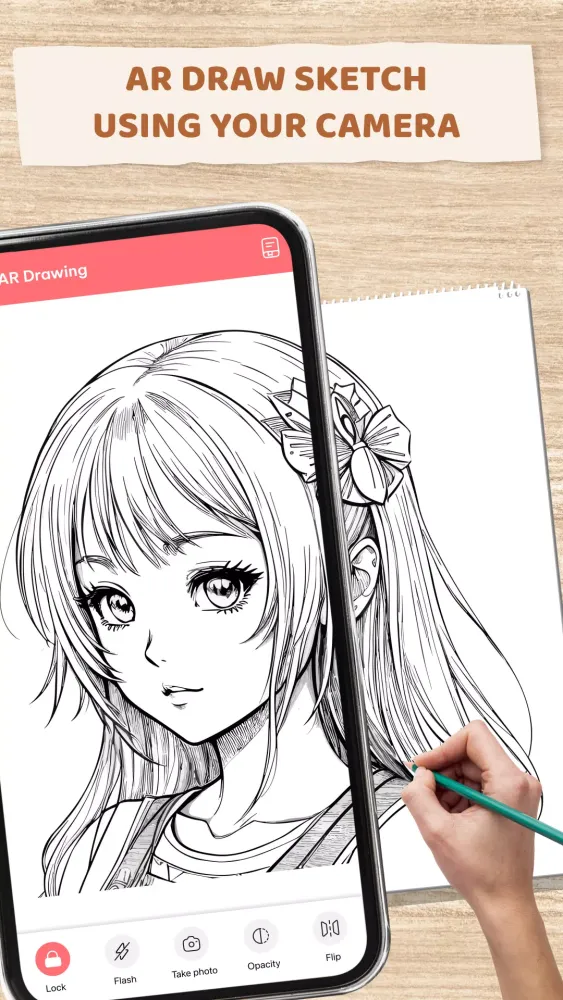 Tangkapan skrin AR Draw Sketch: AR art & Trace