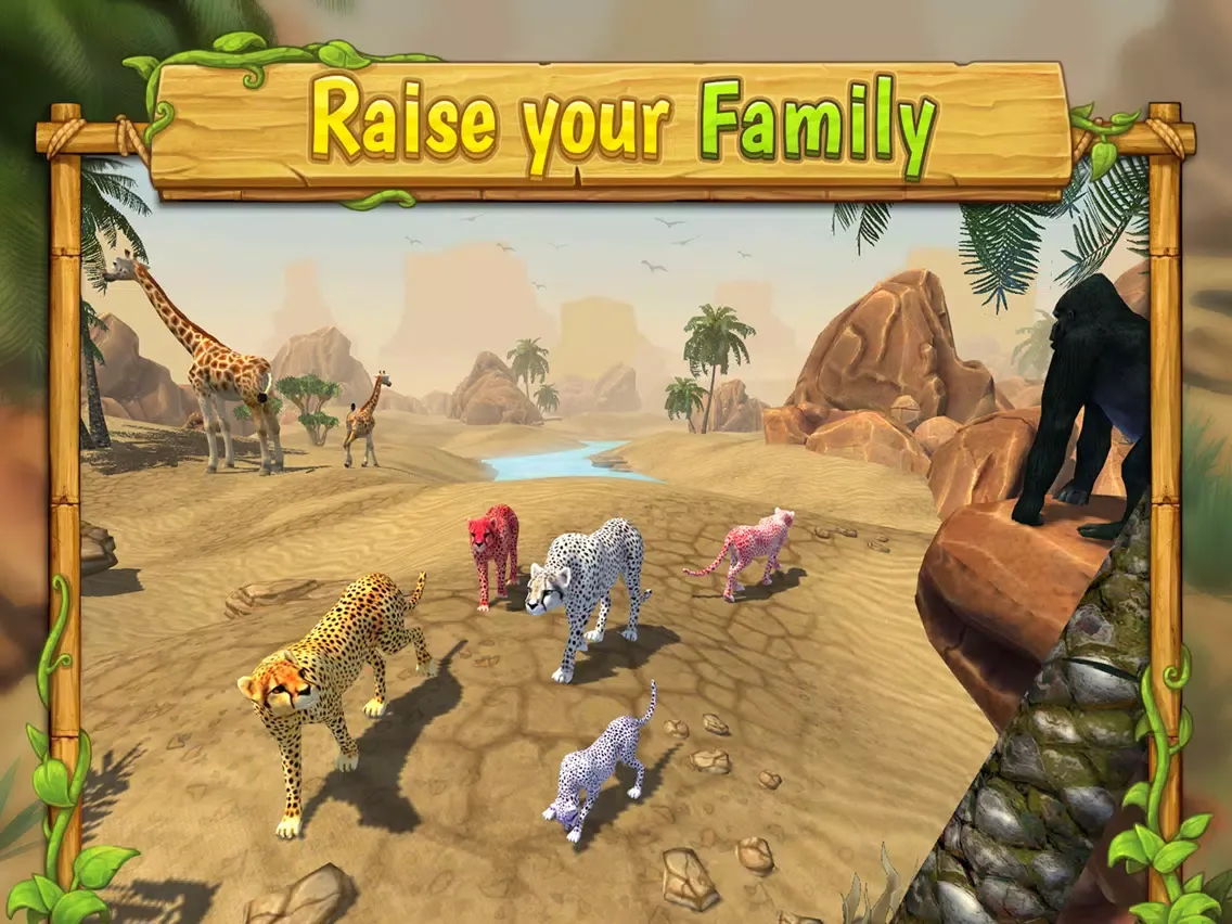 Cheetah Family Sim - Wild Africa Cat Simulator 3D iPad  Screenshots