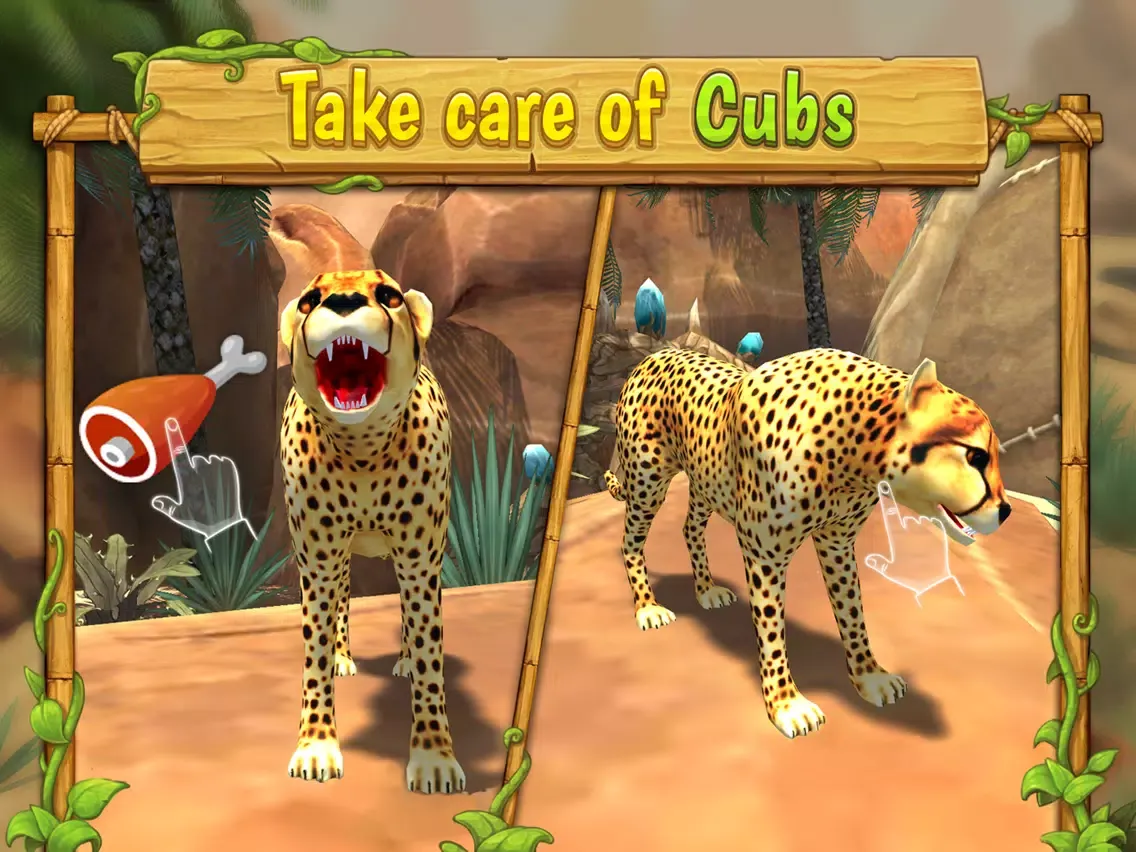 Cheetah Family Sim - Wild Africa Cat Simulator 3D iPad  Screenshots