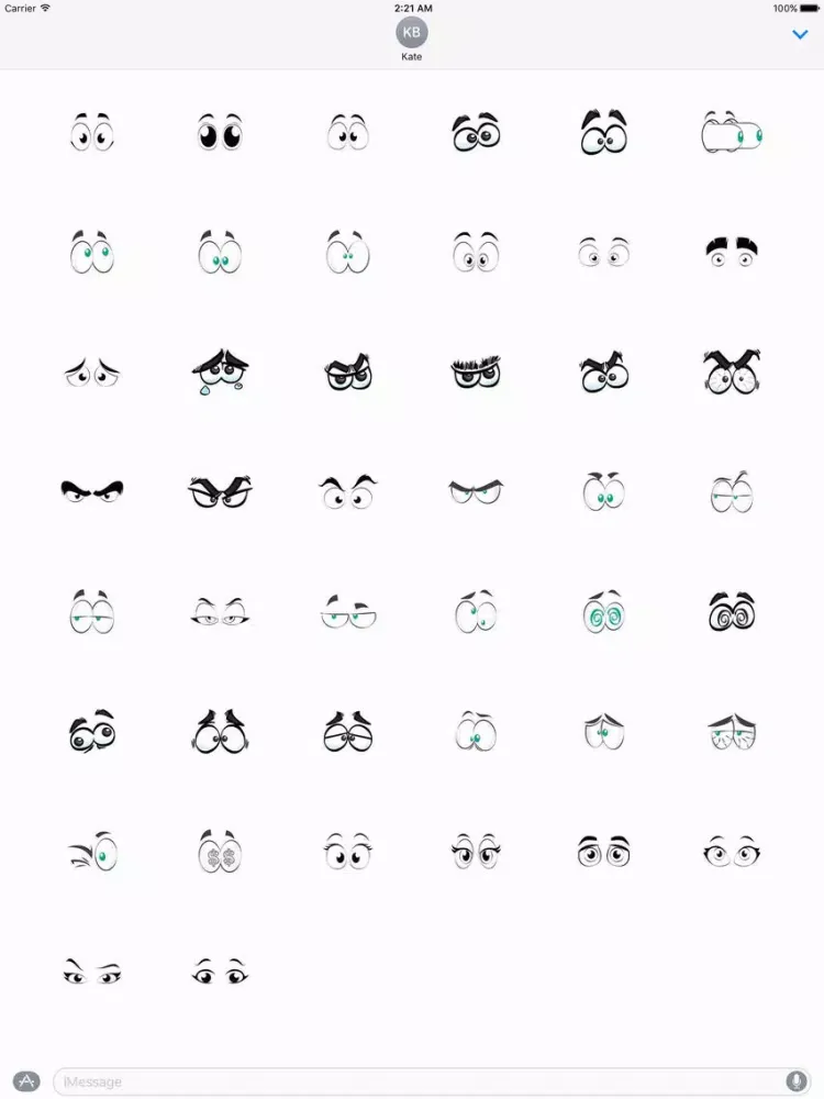 Cartoon Eyes Sticker Pack! iPad  স্ক্রিনশট