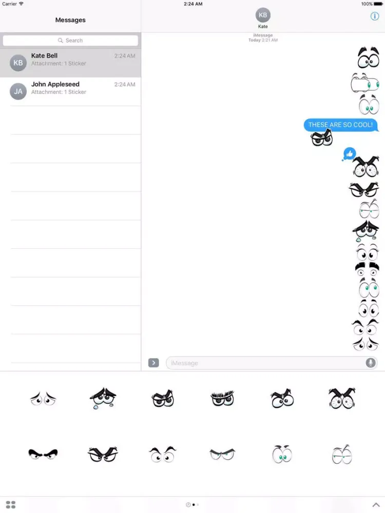 Cartoon Eyes Sticker Pack! iPad  স্ক্রিনশট