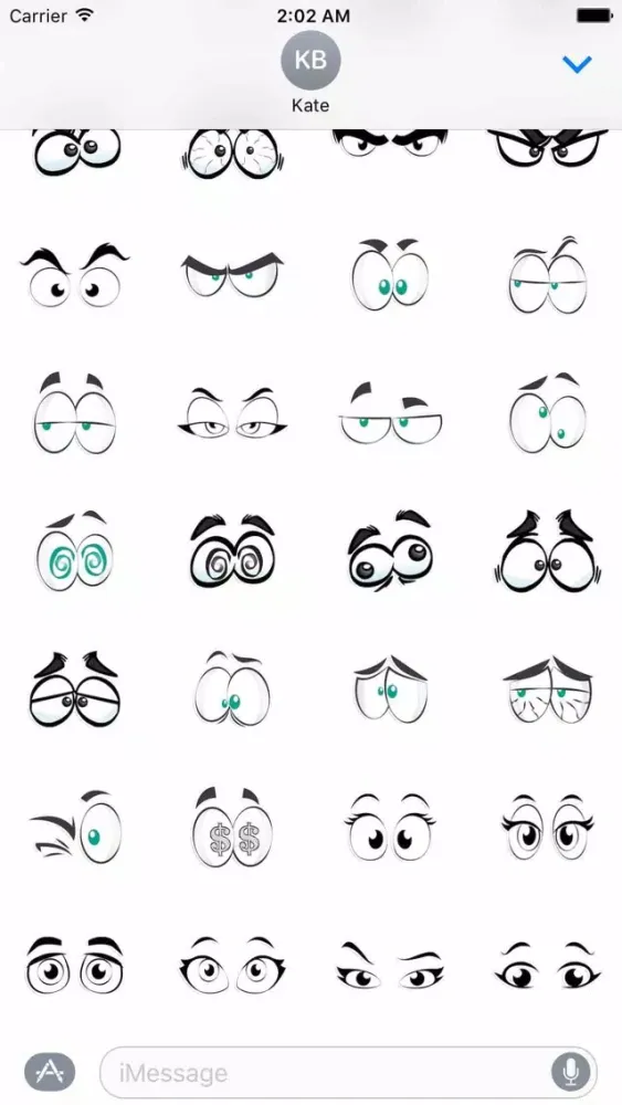 Cartoon Eyes Sticker Pack! স্ক্রিনশট