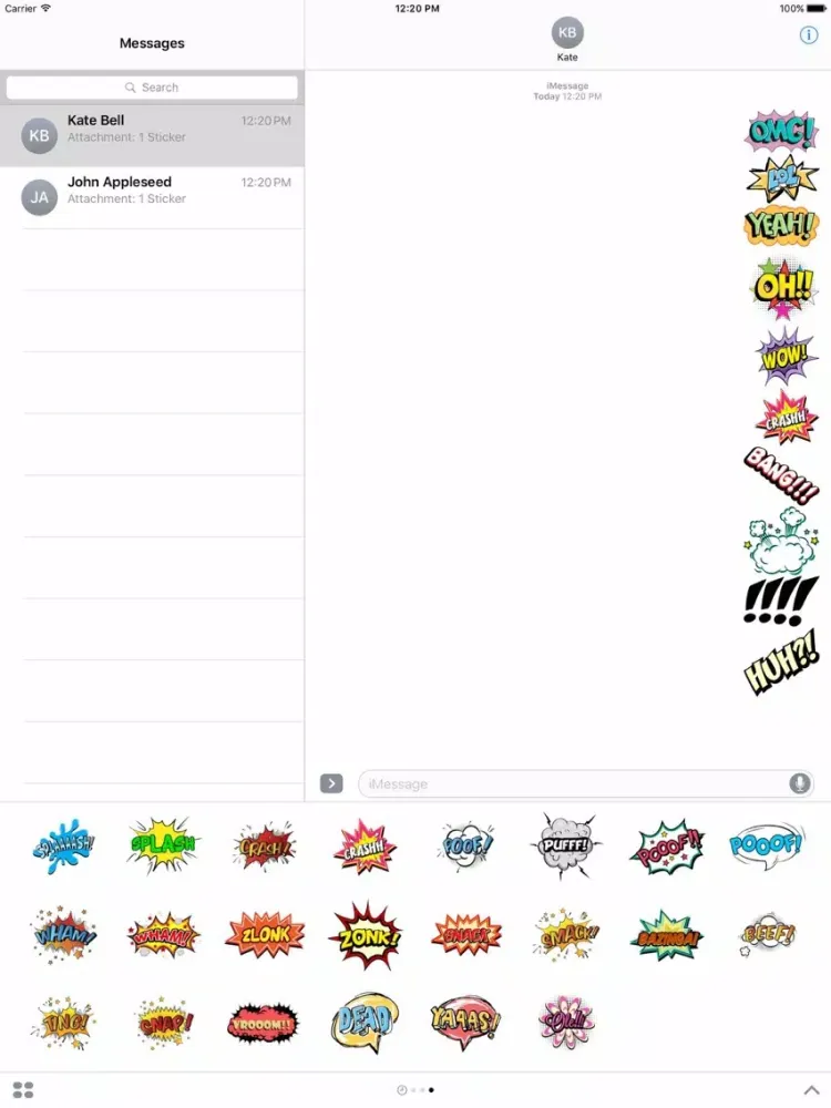 Zrzuty ekranu Comic Stickers Pack! iPad 