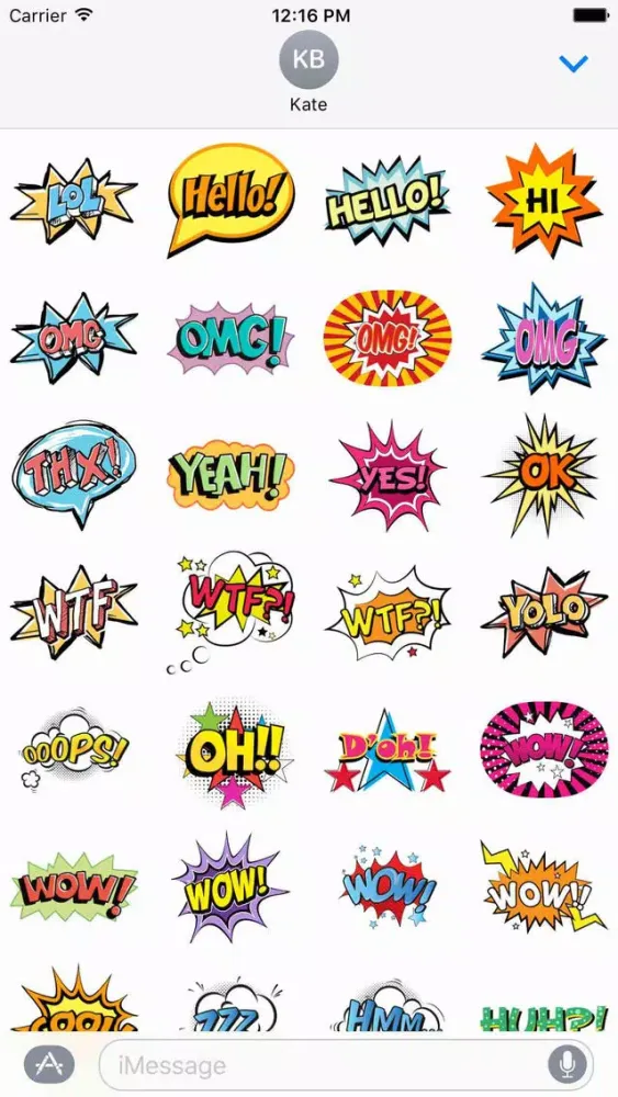 Zrzuty ekranu Comic Stickers Pack!
