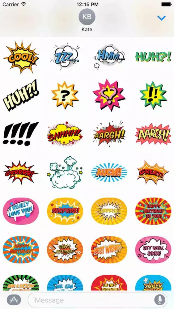 Zrzuty ekranu Comic Stickers Pack!
