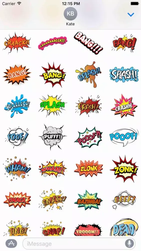 Zrzuty ekranu Comic Stickers Pack!