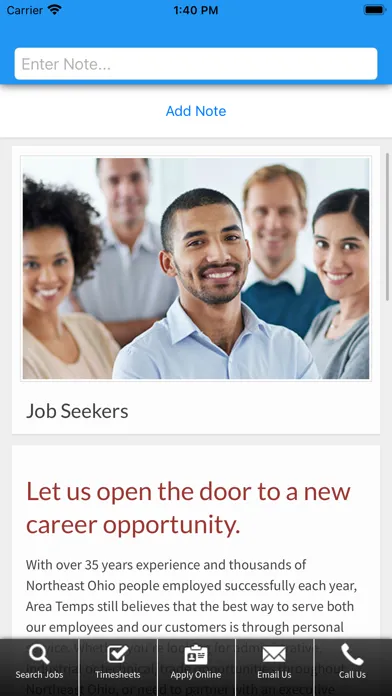 Area Temps Staffing Service 스크린샷