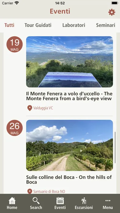 Capturas de tela do Parchi Valsesia