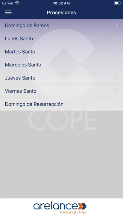 Captures d'écran de Semana Santa Málaga COPE