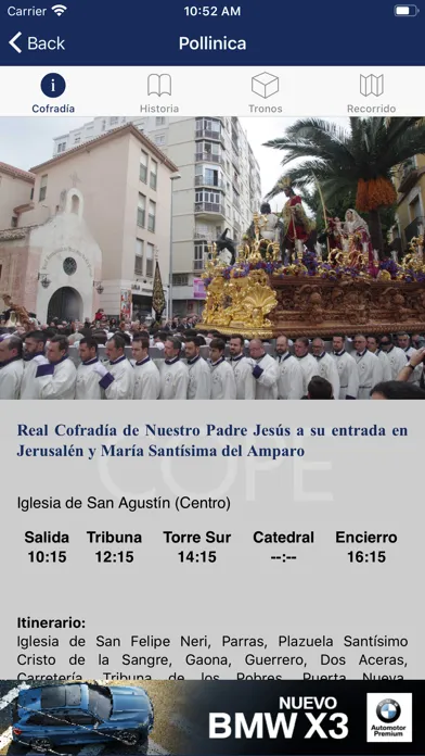 Captures d'écran de Semana Santa Málaga COPE