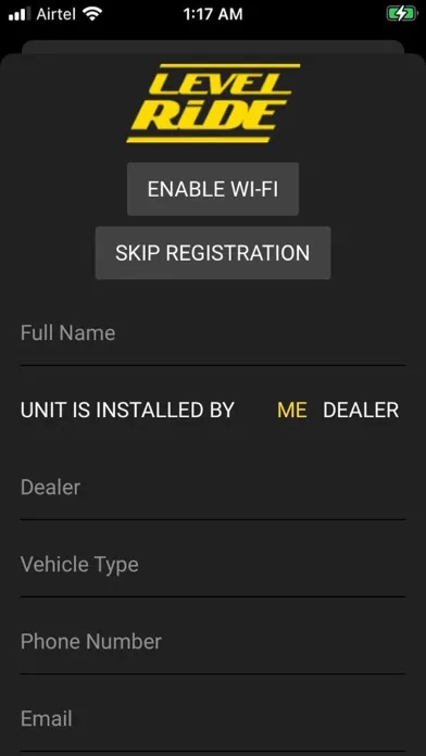 Zrzuty ekranu Level Ride Air Suspension