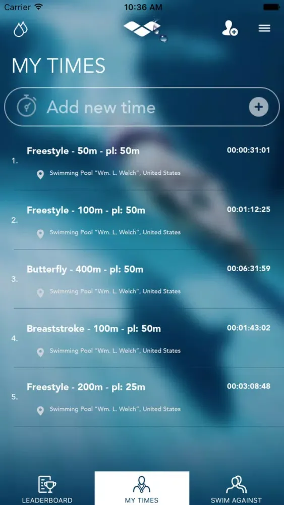 Faster - Swim, track your time and challenge the world!应用截图