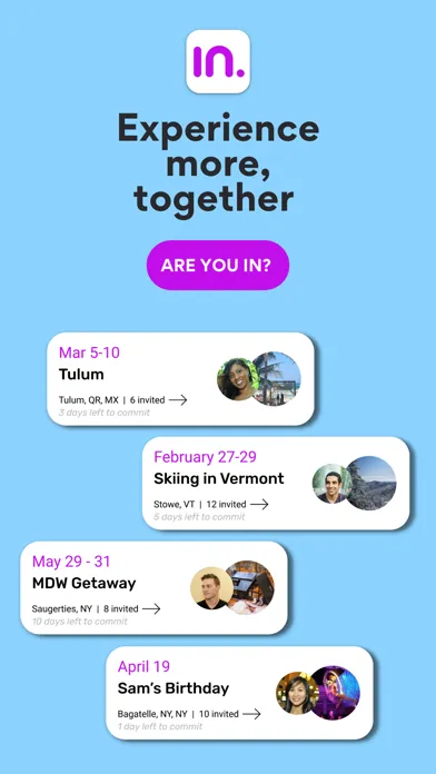 Tangkapan skrin IN. - the together app