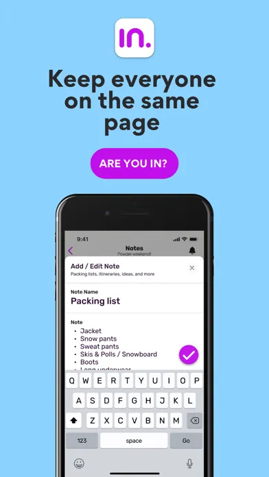 Tangkapan skrin IN. - the together app